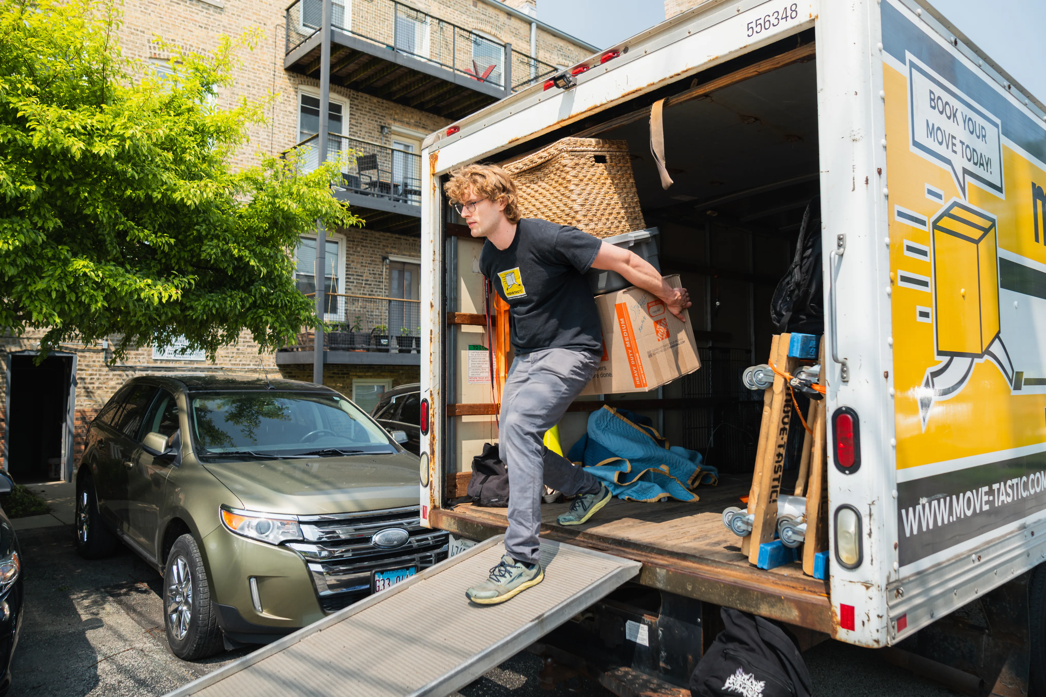 Move-tastic! movers loading a truck in Chicago